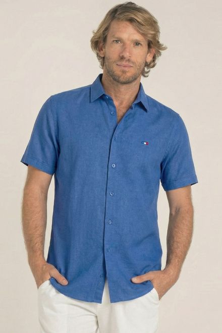 camisa-manga-curta-nature-azul-indigo